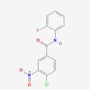 molecular formula C13H8ClFN2O3 B4886377 4-chloro-N-(2-fluorophenyl)-3-nitrobenzamide 