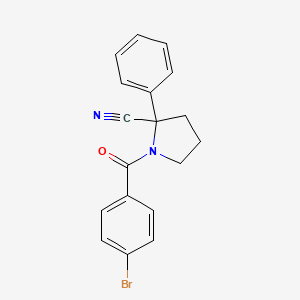 1-(4-bromobenzoyl)-2-phenyl-2-pyrrolidinecarbonitrile