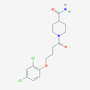molecular formula C16H20Cl2N2O3 B4886460 1-[4-(2,4-dichlorophenoxy)butanoyl]-4-piperidinecarboxamide 