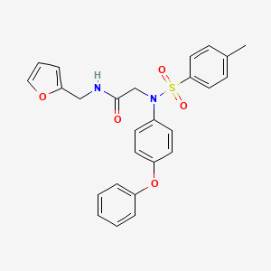 molecular formula C26H24N2O5S B4886533 N~1~-(2-furylmethyl)-N~2~-[(4-methylphenyl)sulfonyl]-N~2~-(4-phenoxyphenyl)glycinamide 