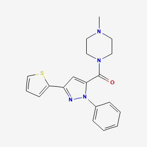1-methyl-4-{[1-phenyl-3-(2-thienyl)-1H-pyrazol-5-yl]carbonyl}piperazine