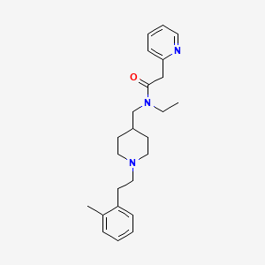 molecular formula C24H33N3O B4886598 N-ethyl-N-({1-[2-(2-methylphenyl)ethyl]-4-piperidinyl}methyl)-2-(2-pyridinyl)acetamide 