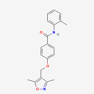 4-[(3,5-dimethyl-4-isoxazolyl)methoxy]-N-(2-methylphenyl)benzamide