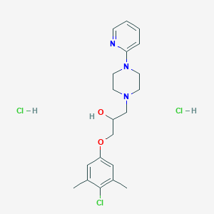 molecular formula C20H28Cl3N3O2 B4886627 1-(4-chloro-3,5-dimethylphenoxy)-3-[4-(2-pyridinyl)-1-piperazinyl]-2-propanol dihydrochloride 