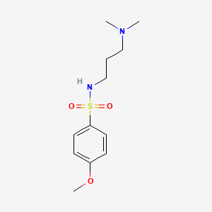 molecular formula C12H20N2O3S B4886643 N-[3-(dimethylamino)propyl]-4-methoxybenzenesulfonamide 