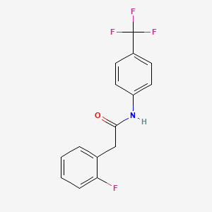 molecular formula C15H11F4NO B4886651 2-(2-fluorophenyl)-N-[4-(trifluoromethyl)phenyl]acetamide 