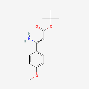 molecular formula C14H19NO3 B4886660 tert-butyl 3-amino-3-(4-methoxyphenyl)acrylate 