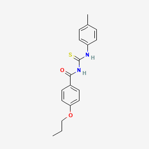molecular formula C18H20N2O2S B4886663 N-{[(4-methylphenyl)amino]carbonothioyl}-4-propoxybenzamide 