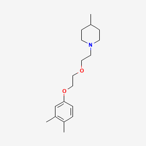 molecular formula C18H29NO2 B4886673 1-{2-[2-(3,4-dimethylphenoxy)ethoxy]ethyl}-4-methylpiperidine 