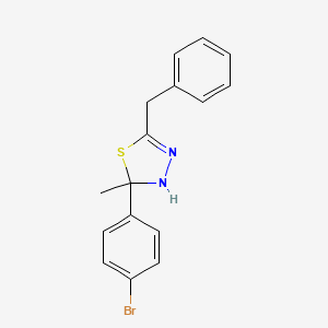 molecular formula C16H15BrN2S B4886675 5-benzyl-2-(4-bromophenyl)-2-methyl-2,3-dihydro-1,3,4-thiadiazole 