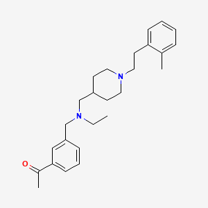 molecular formula C26H36N2O B4886696 1-(3-{[ethyl({1-[2-(2-methylphenyl)ethyl]-4-piperidinyl}methyl)amino]methyl}phenyl)ethanone 