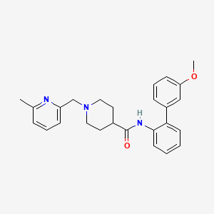 molecular formula C26H29N3O2 B4886712 N-(3'-methoxy-2-biphenylyl)-1-[(6-methyl-2-pyridinyl)methyl]-4-piperidinecarboxamide 
