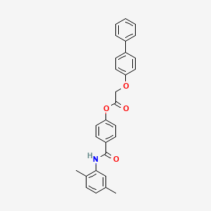 molecular formula C29H25NO4 B4886736 4-{[(2,5-dimethylphenyl)amino]carbonyl}phenyl (4-biphenylyloxy)acetate 