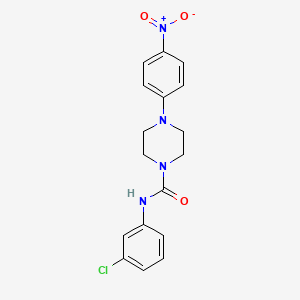 molecular formula C17H17ClN4O3 B4886749 N-(3-chlorophenyl)-4-(4-nitrophenyl)-1-piperazinecarboxamide 