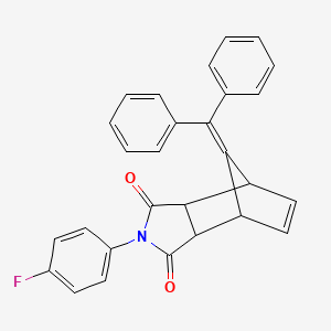 molecular formula C28H20FNO2 B4886764 10-(diphenylmethylene)-4-(4-fluorophenyl)-4-azatricyclo[5.2.1.0~2,6~]dec-8-ene-3,5-dione 