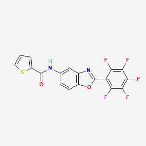 N-[2-(pentafluorophenyl)-1,3-benzoxazol-5-yl]-2-thiophenecarboxamide