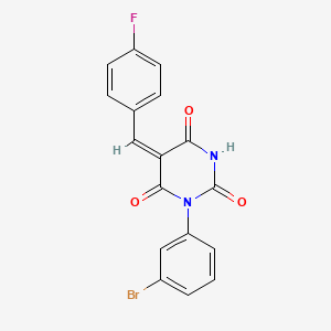 molecular formula C17H10BrFN2O3 B4886791 1-(3-bromophenyl)-5-(4-fluorobenzylidene)-2,4,6(1H,3H,5H)-pyrimidinetrione 