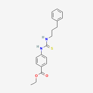 molecular formula C19H22N2O2S B4886814 ethyl 4-({[(3-phenylpropyl)amino]carbonothioyl}amino)benzoate 
