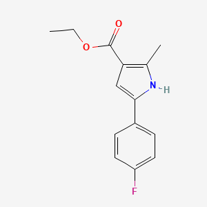 ethyl 5-(4-fluorophenyl)-2-methyl-1H-pyrrole-3-carboxylate