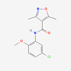 molecular formula C13H13ClN2O3 B4886849 N-(5-chloro-2-methoxyphenyl)-3,5-dimethyl-4-isoxazolecarboxamide 