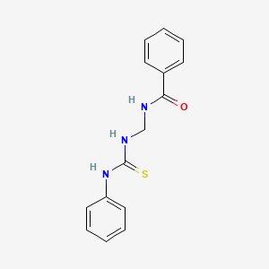 molecular formula C15H15N3OS B4886857 N-{[(anilinocarbonothioyl)amino]methyl}benzamide 