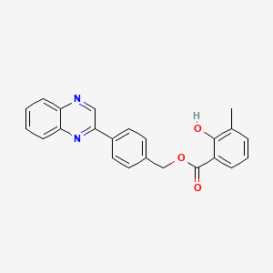 molecular formula C23H18N2O3 B4886877 4-(2-quinoxalinyl)benzyl 2-hydroxy-3-methylbenzoate 