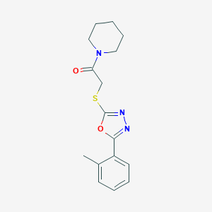 1-(Piperidin-1-yl)-2-((5-(o-tolyl)-1,3,4-oxadiazol-2-yl)thio)ethanone