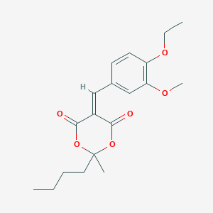 molecular formula C19H24O6 B4886897 2-butyl-5-(4-ethoxy-3-methoxybenzylidene)-2-methyl-1,3-dioxane-4,6-dione 