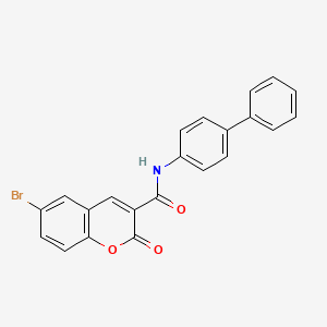 molecular formula C22H14BrNO3 B4886907 N-4-biphenylyl-6-bromo-2-oxo-2H-chromene-3-carboxamide 