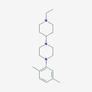 molecular formula C19H31N3 B4886923 1-(2,5-dimethylphenyl)-4-(1-ethyl-4-piperidinyl)piperazine 