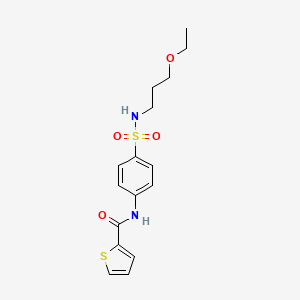 molecular formula C16H20N2O4S2 B4886950 N-(4-{[(3-ethoxypropyl)amino]sulfonyl}phenyl)-2-thiophenecarboxamide 