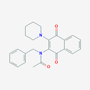 N-benzyl-N-(1,4-dioxo-3-piperidin-1-ylnaphthalen-2-yl)acetamide