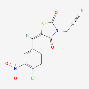5-(4-chloro-3-nitrobenzylidene)-3-(2-propyn-1-yl)-1,3-thiazolidine-2,4-dione