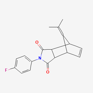 molecular formula C18H16FNO2 B4887036 4-(4-fluorophenyl)-10-(1-methylethylidene)-4-azatricyclo[5.2.1.0~2,6~]dec-8-ene-3,5-dione 