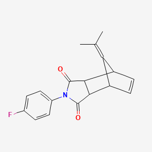 molecular formula C18H16FNO2 B4887036 2-(4-FLUOROPHENYL)-8-ISOPROPYLIDENE-3A,4,7,7A-TETRAHYDRO-1H-4,7-METHANOISOINDOLE-1,3(2H)-DIONE 