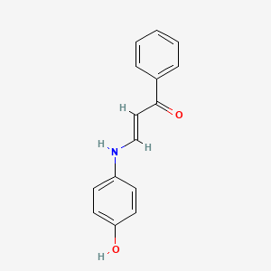 molecular formula C15H13NO2 B4887046 3-[(4-hydroxyphenyl)amino]-1-phenyl-2-propen-1-one 