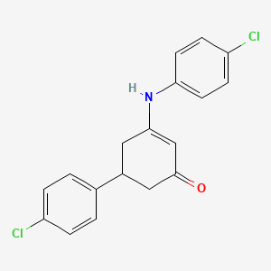 molecular formula C18H15Cl2NO B4887057 5-(4-chlorophenyl)-3-[(4-chlorophenyl)amino]-2-cyclohexen-1-one 