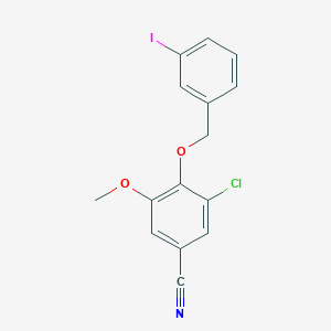 molecular formula C15H11ClINO2 B4887070 3-chloro-4-[(3-iodobenzyl)oxy]-5-methoxybenzonitrile 