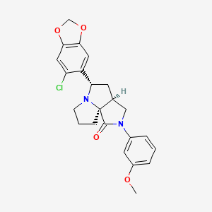 molecular formula C23H23ClN2O4 B4887098 (3aS*,5S*,9aS*)-5-(6-chloro-1,3-benzodioxol-5-yl)-2-(3-methoxyphenyl)hexahydro-7H-pyrrolo[3,4-g]pyrrolizin-1(2H)-one 