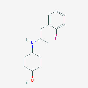 molecular formula C15H22FNO B4887100 4-{[2-(2-fluorophenyl)-1-methylethyl]amino}cyclohexanol 