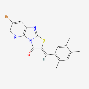 molecular formula C18H14BrN3OS B4887114 7-bromo-2-(2,4,5-trimethylbenzylidene)[1,3]thiazolo[2',3':2,3]imidazo[4,5-b]pyridin-3(2H)-one 