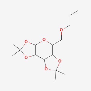 molecular formula C15H26O6 B4887120 2,2,7,7-tetramethyl-5-(propoxymethyl)tetrahydro-3aH-bis[1,3]dioxolo[4,5-b:4',5'-d]pyran 