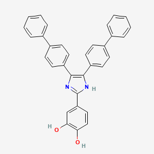 molecular formula C33H24N2O2 B4887133 4-(4,5-di-4-biphenylyl-1H-imidazol-2-yl)-1,2-benzenediol 