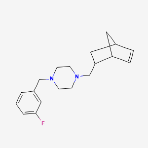 molecular formula C19H25FN2 B4887149 1-(bicyclo[2.2.1]hept-5-en-2-ylmethyl)-4-(3-fluorobenzyl)piperazine 