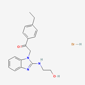 molecular formula C19H22BrN3O2 B4887152 1-(4-ethylphenyl)-2-{2-[(2-hydroxyethyl)amino]-1H-benzimidazol-1-yl}ethanone hydrobromide 