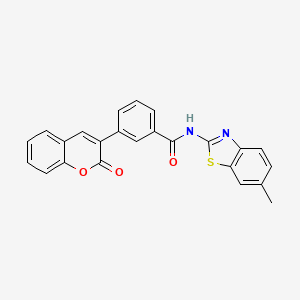 molecular formula C24H16N2O3S B4887159 N-(6-methyl-1,3-benzothiazol-2-yl)-3-(2-oxo-2H-chromen-3-yl)benzamide 