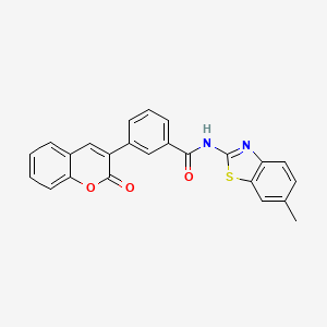 N-(6-methyl-1,3-benzothiazol-2-yl)-3-(2-oxo-2H-chromen-3-yl)benzamide