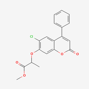methyl 2-[(6-chloro-2-oxo-4-phenyl-2H-chromen-7-yl)oxy]propanoate