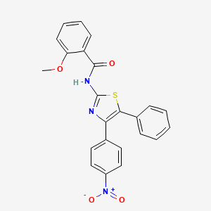 molecular formula C23H17N3O4S B4887163 2-methoxy-N-[4-(4-nitrophenyl)-5-phenyl-1,3-thiazol-2-yl]benzamide 