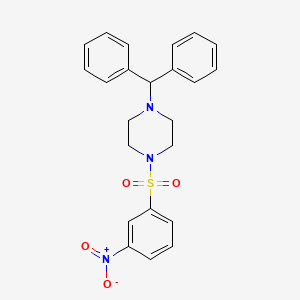 molecular formula C23H23N3O4S B4887164 1-(diphenylmethyl)-4-[(3-nitrophenyl)sulfonyl]piperazine 